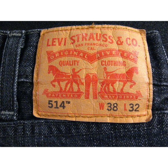 LEVIS 514 Womens Black CUTOFF JEANS SHORTS 38 x 32 HIGH WAISTED - Picture 7 of 10